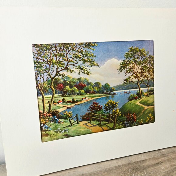 3 For 75 🥳💥 Vintage 1970s Foil Prints - Cottages & Scenery - Set of 2 - Picture 11 of 12